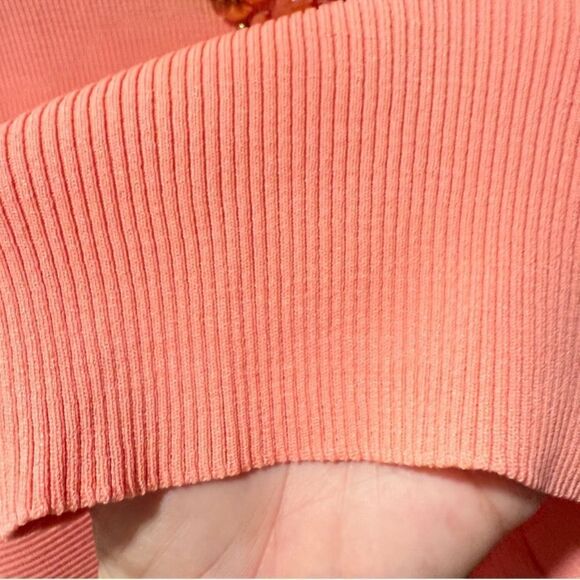 NWOT Ruby Rd Woman’s Beaded Ribbed Tank Coral Colorful Beach Summer top - Picture 8 of 11